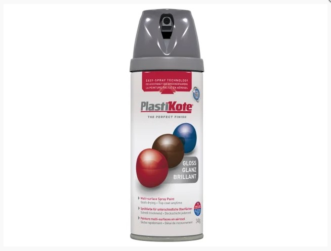 Twist & Spray Gloss Medium Grey 400ml