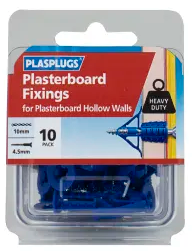 HEAVY DUTY PLASTERBOARD FIXINGS 10-PK PLASPLUGS