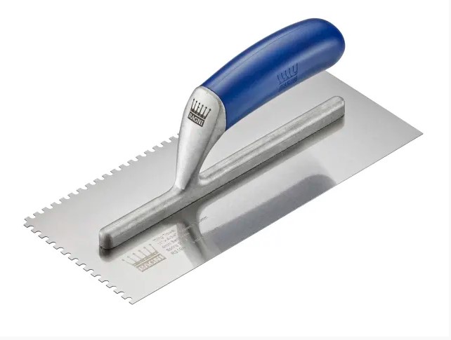 R319-4 Tiler's Trowel U 4mm Notches Edge Plastic Handle 11 x 4.3/4in