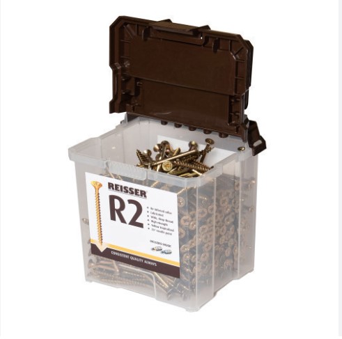 3.5 x 16mm Reisser R2 Screws Pozi Double Countersunk Yellow 2500 Tub