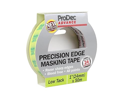 24mm x 50m LOW TACK PRECISION EDGE MASKING TAPE RODO
