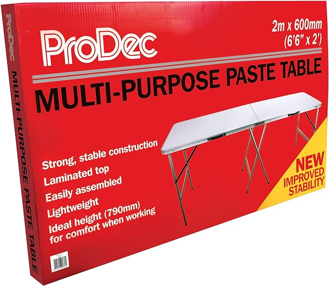 PRODEC 600MM FOLDING PASTE TABLE 80CMM WORKING HEIGHT STRAIGHT LEGS RODO