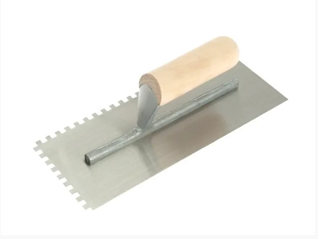 Notched Trowel 6mm Square Notches Wooden Handle 11 x 4.1/2in