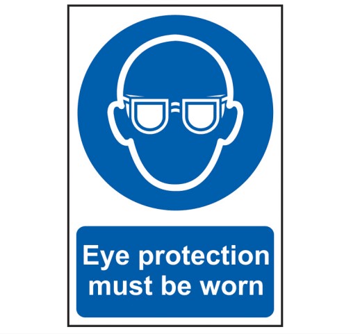 Eye Protection Must Be Worn - PVC Sign 200 x 300mm