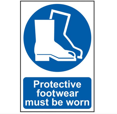 Protective Footwear Must Be Worn - PVC Sign 200 x 300mm