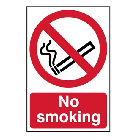 No Smoking - PVC Sign 200 x 300mm