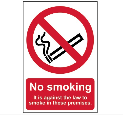 No Smoking In These Premises - PVC Sign 200 x 300mm