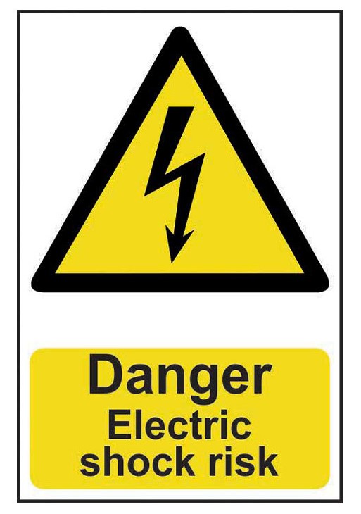 Danger Electric Shock Risk - PVC Sign 200 x 300mm
