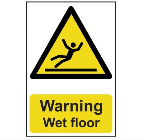 Warning Wet Floor - PVC Sign 200 x 300mm