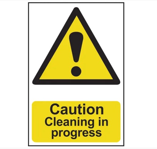 Caution Cleaning In Progress - PVC Sign 200 x 300mm