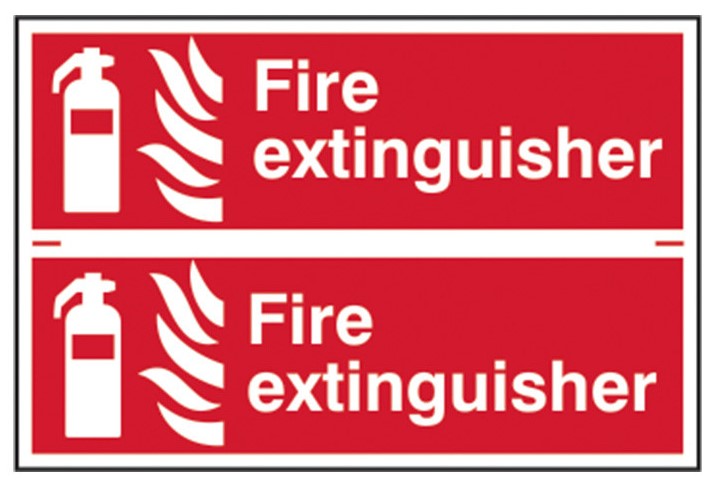 Fire Extinguisher - 2 PVC Signs 300 x 100mm