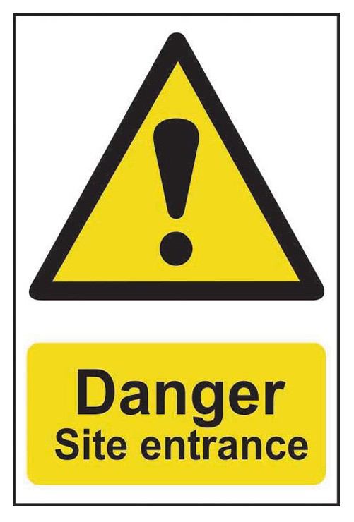 Danger Site Entrance - PVC Sign 400 x 600mm