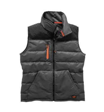 (XXL) XX-LARGE BODY WARMER CHARCOAL SCRUFFS