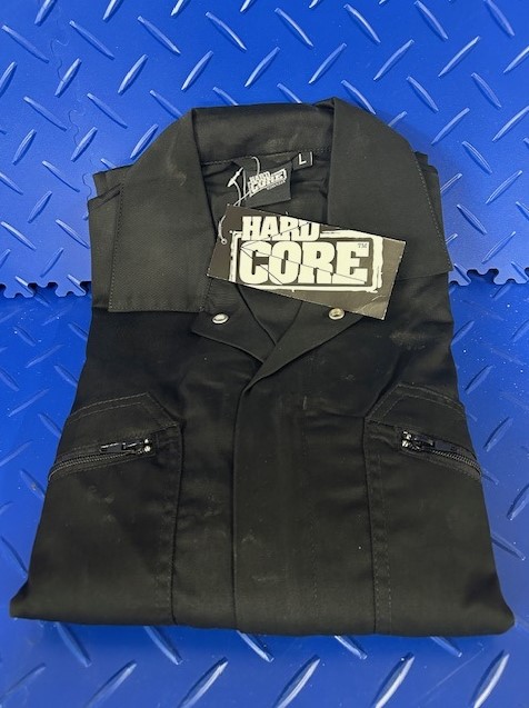 (L) LARGE HARDCORE OVERALL BLACK SCRUFFS