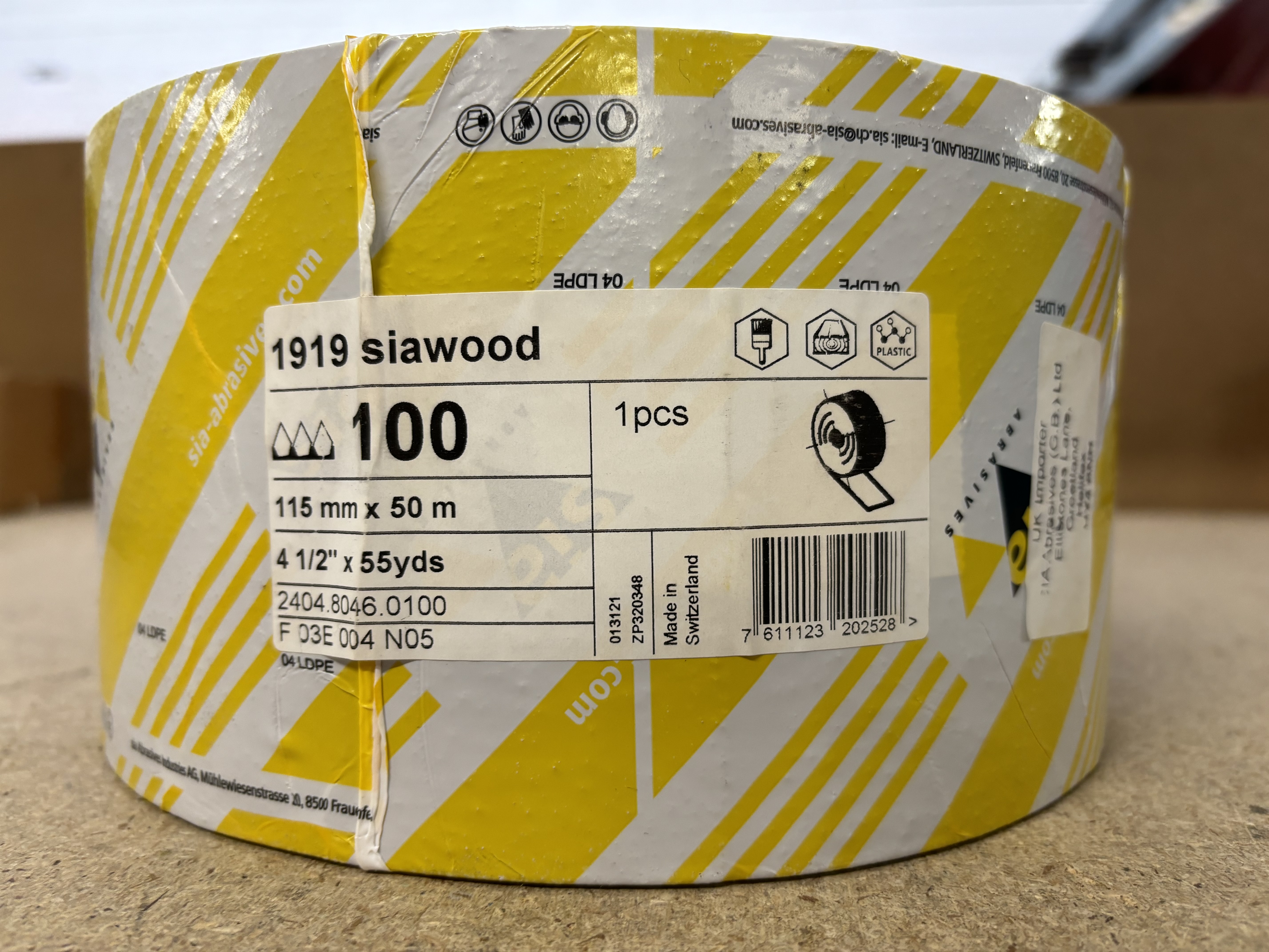 50-Mtr x 115mm x 100G SIAWOOD 1919 SANDING ROLL