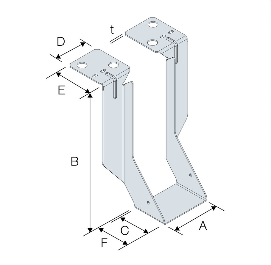 50mm x 175mm SPH MASONRY JOIST HANGER BOX 25