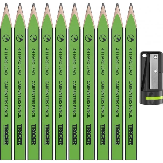 CARPENTER PENCILS 4H HARD LEAD 12-PCE