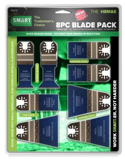 8 PIECE UNIVERSAL MULTI-TOOL BLADE KIT