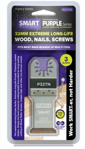 32mm TITANIUM BI-METAL DEEP WOOD NAILS SCREWS BLADE 3-PK
