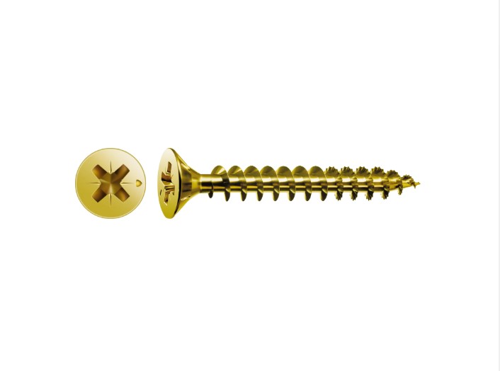 3.5 X 12mm Spax Pozi Countersunk Yellow PZ2 1000 BOX  UNIVERSAL SCREWS