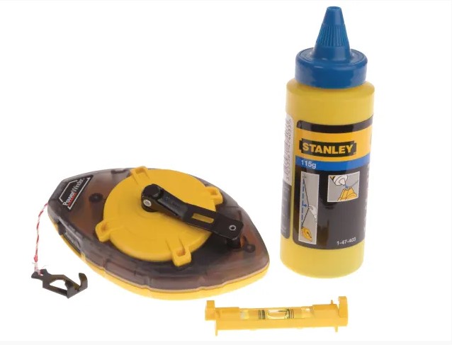 Power Winder Chalk Line 30m, Chalk & Level