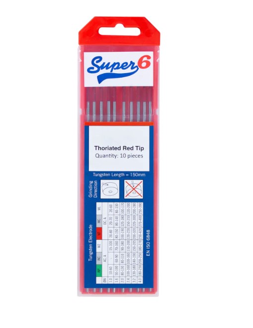 SWP 2.4MM THORIATED RED TIP TUNGSTENS BOX-QTY-10