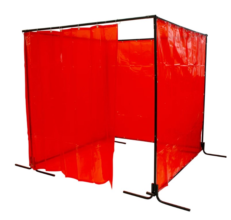 SWP 6' x 6' x 6' COMPLETE WELDING BOOTH ORANGE