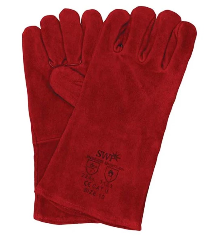 SWP RED WELDERS GAUNLETS SIZE 10
