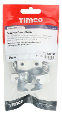 44mm (1 3/4") SECURITY DOOR CHAIN POLISHED CHROME 1-PCE