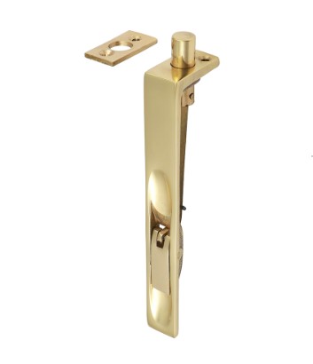 150mm (6") LEVER ACTION FLUSH BOLT POLISHED BRASS 1-PCE