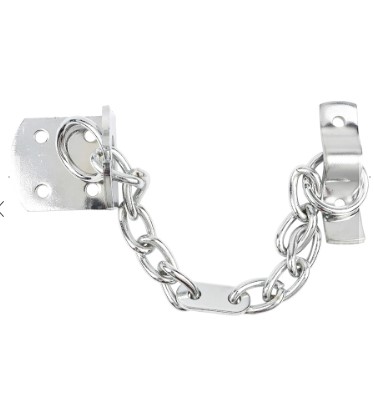 44mm (1 3/4") SECURITY DOOR CHAIN SATIN CHROME 1-PCE