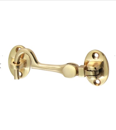 75mm (3") CABIN HOOK POLISHED BRASS 1-PCE
