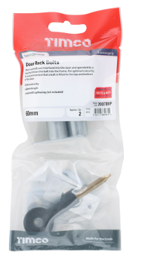 60mm (2 3/8") DOOR RACK BOLTS SATIN CHROME PACK-QTY-2