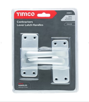 LEVER LATCH ANODISED ALUMINIUM 1-PR