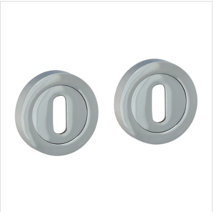 51mm (2") STANDARD KEY ESCUTCHEON POLISHED CHROME PAIR-QTY-1
