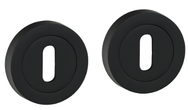 51mm (2") STANDARD KEY ESCUTCHEON MATT BLACK PAIR-QTY-1