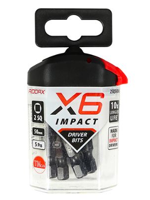 R2 x 50mm SQUARE DRIVE BIT 5 PACK
