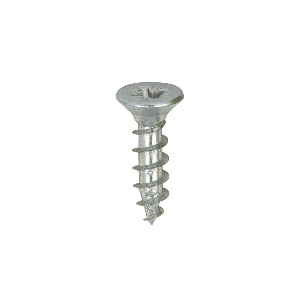 3.0 x 12mm Solo Chipboard & Woodscrews  Pozi Double Countersunk Zinc 200 Box Screws