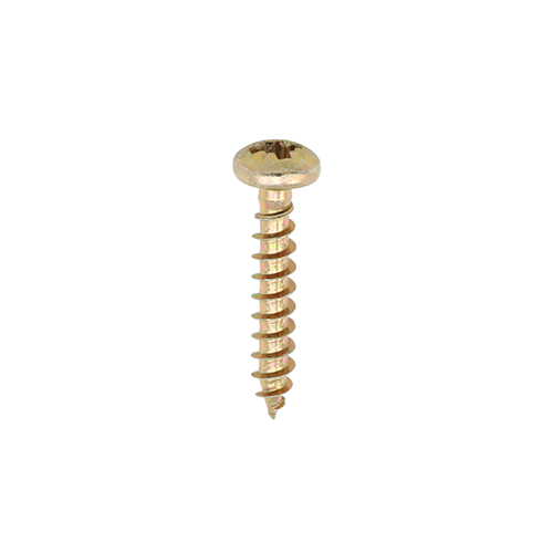 3.5 x 12mm Classic Multi-Purpose Screws Pozi Pan Yellow 200 Box Screws