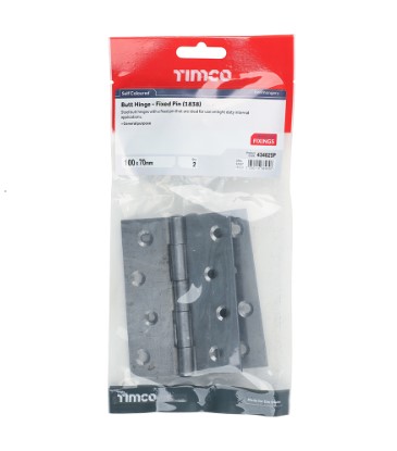 100mm (4") PLAIN BUTT HINGE SELF COLOUR PAIR-QTY-1