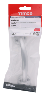 145mm (5 1/2") BOW HANDLE SATIN ALUMINIUM PACK-QTY-1