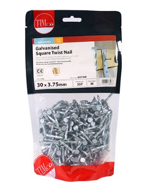 30mm x 3.75mm SQUARE TWIST NAILS 1-KG SHERADISED