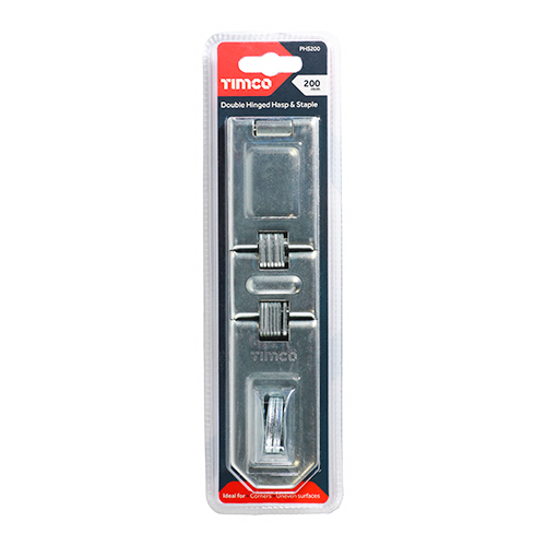 200mm (8") HASP & STAPLE DOUBLE HINGED