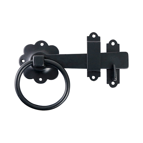 150mm (6") RING GATE LATCH BLACK