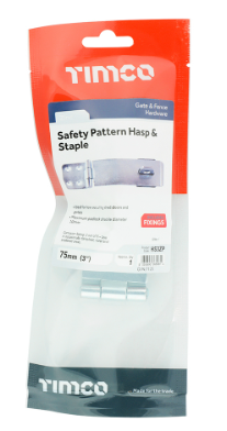 75mm (3") HASP & STAPLE ZINC