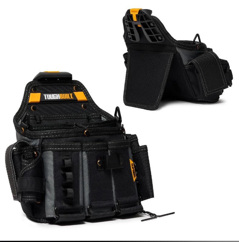 MASTER ELECTICIAN POUCH AND SHOULDER STRAP WITH CLIPTECH HUB TOUGHBUILT