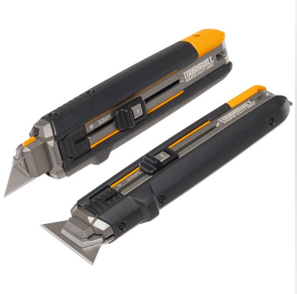 SCRAPER UTILITY KNIFE + 5 SPARE BLADES TOUGHBUILT