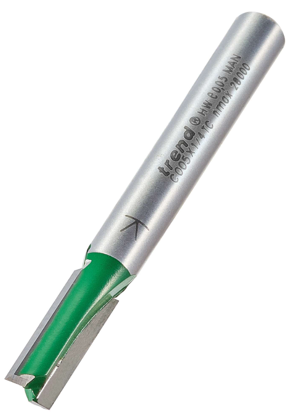 6mm DIA x 16mm CUT x 1/4" SHANK TWO FLUTE CUTTER TREND