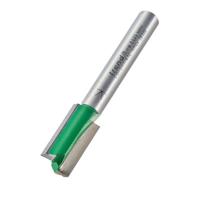 9.5mm DIA x 19.0mm CUT x 1/4" SHANK TWO FLUTE CUTTER TREND