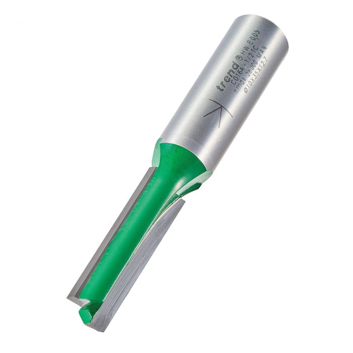 10.0mm DIA x 35.0mm CUT x 1/2" SHANK TWO FLUTE CUTTER TREND